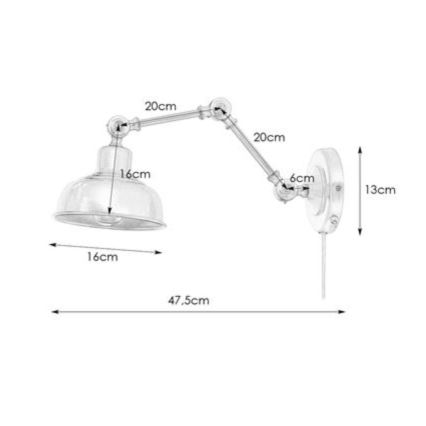 Markslöjd 108115 - Zidna svjetiljka GRIMSTAD 1xE27/60W/230V