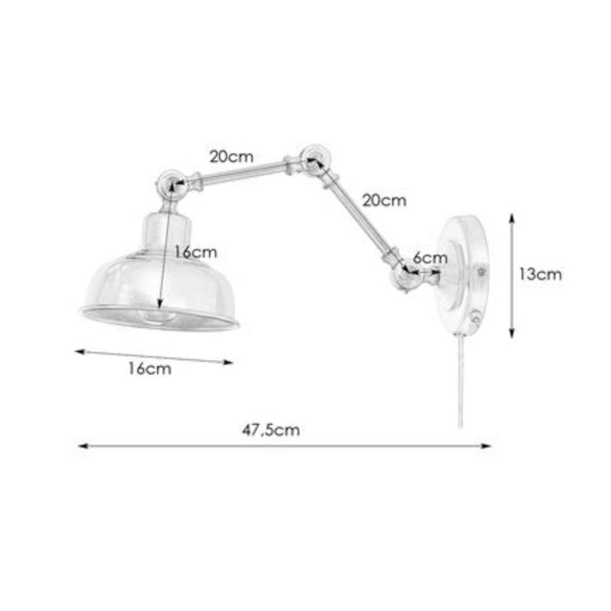 Markslöjd 108115 - Zidna svjetiljka GRIMSTAD 1xE27/60W/230V