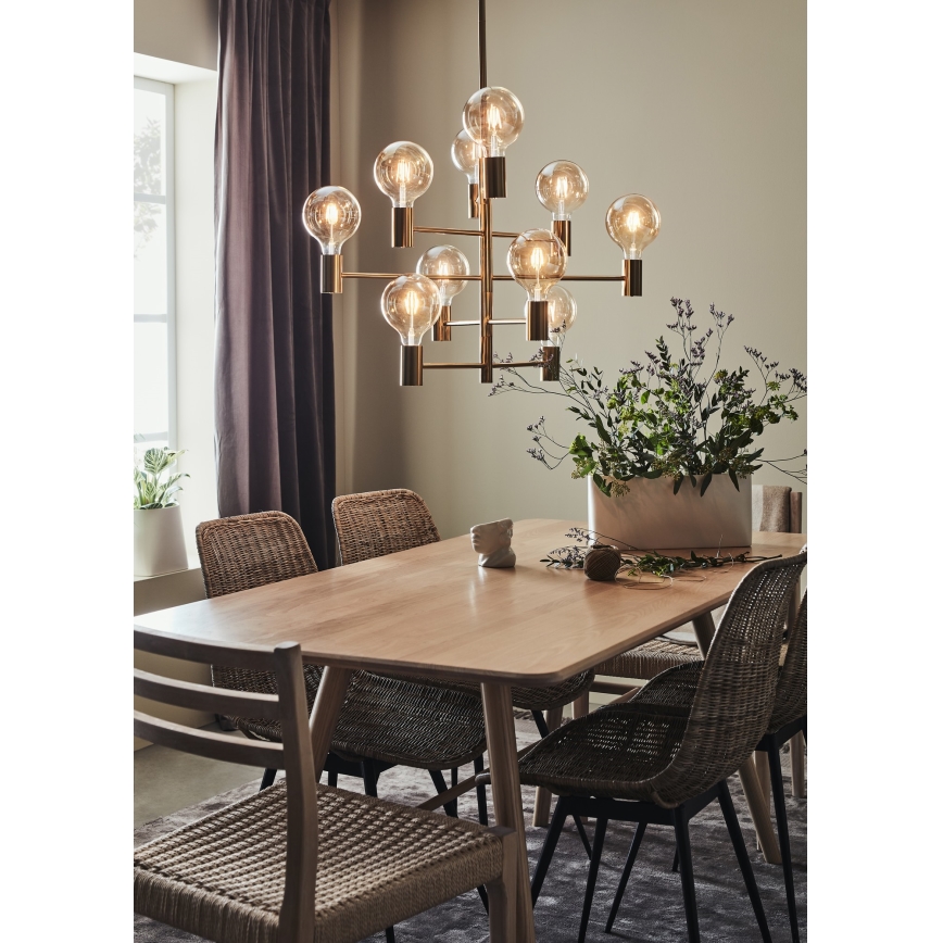 Markslöjd 108117 - Viseći luster PARIS 10xE27/60W/230V zlatna