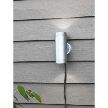 Markslöjd 108170 - LED vanjska zidna svjetiljka GARDEN24 2xLED/3W/24V IP44 matirani krom