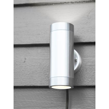 Markslöjd 108170 - LED vanjska zidna svjetiljka GARDEN24 2xLED/3W/24V IP44 matirani krom