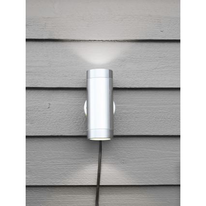 Markslöjd 108170 - LED vanjska zidna svjetiljka GARDEN24 2xLED/3W/24V IP44 matirani krom