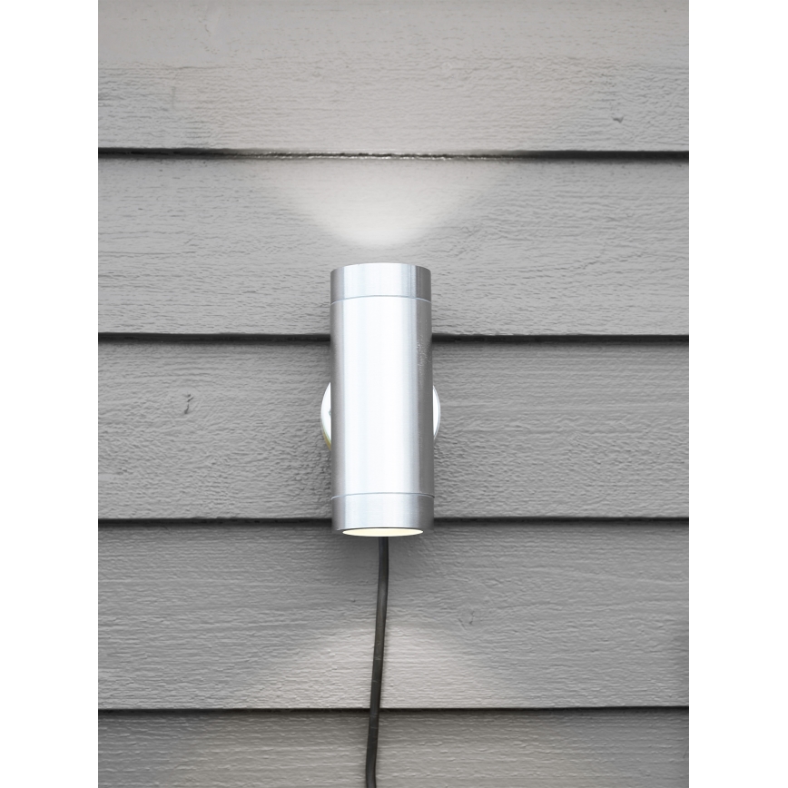 Markslöjd 108170 - LED vanjska zidna svjetiljka GARDEN24 2xLED/3W/24V IP44 matirani krom