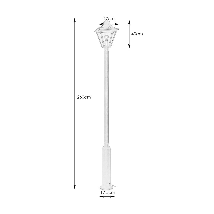 Markslöjd 108171 - LED vanjska lampa GARDEN24 LED/3W/24V 260 cm IP44 crna