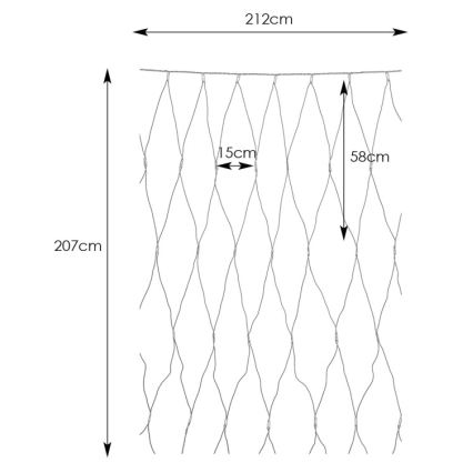Markslöjd 108178 - LED vanjska božićna zavjesa GARDEN24 160xLED/24V 2x2m topla bijela