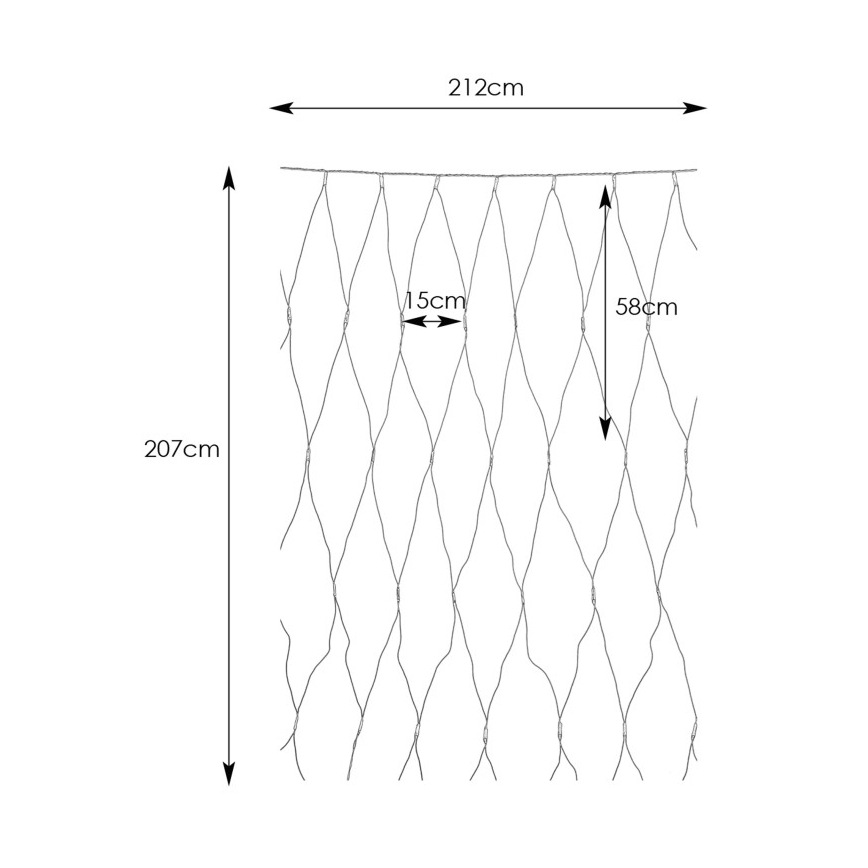 Markslöjd 108178 - LED vanjska božićna zavjesa GARDEN24 160xLED/24V 2x2m topla bijela