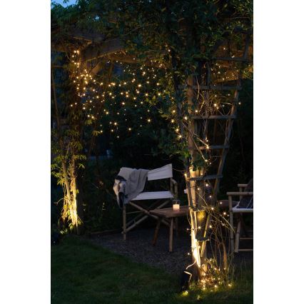 Markslöjd 108179 - LED vanjska božićna zavjesa GARDEN24 160xLED/24V 3,1m topla bijela