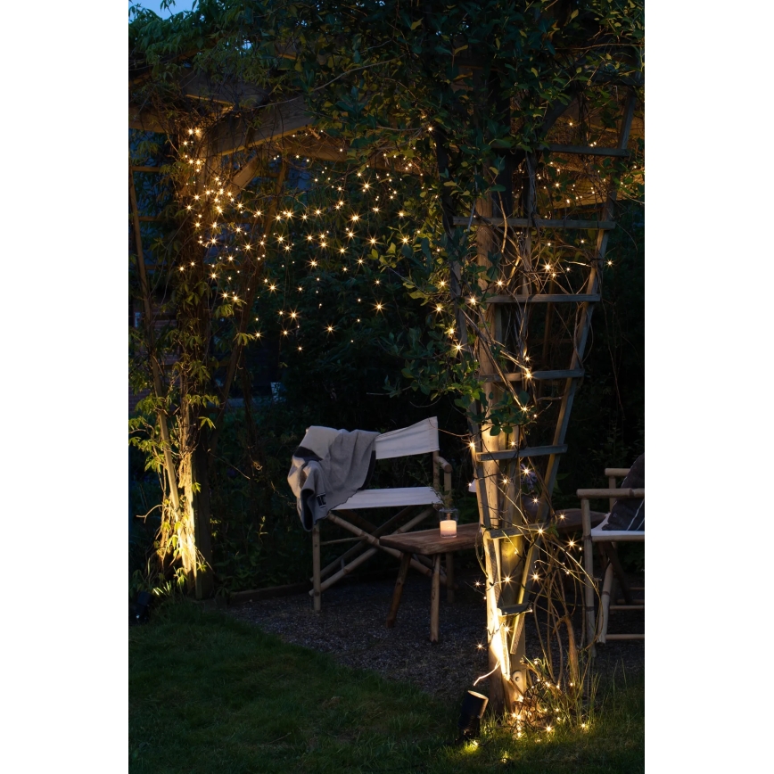 Markslöjd 108179 - LED vanjska božićna zavjesa GARDEN24 160xLED/24V 3,1m topla bijela