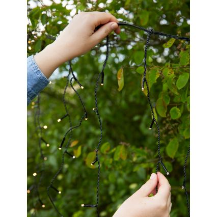 Markslöjd 108179 - LED vanjska božićna zavjesa GARDEN24 160xLED/24V 3,1m topla bijela