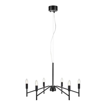 Markslöjd 108209 - Luster na sajli MONARCH 6xE14/18W/230V crna