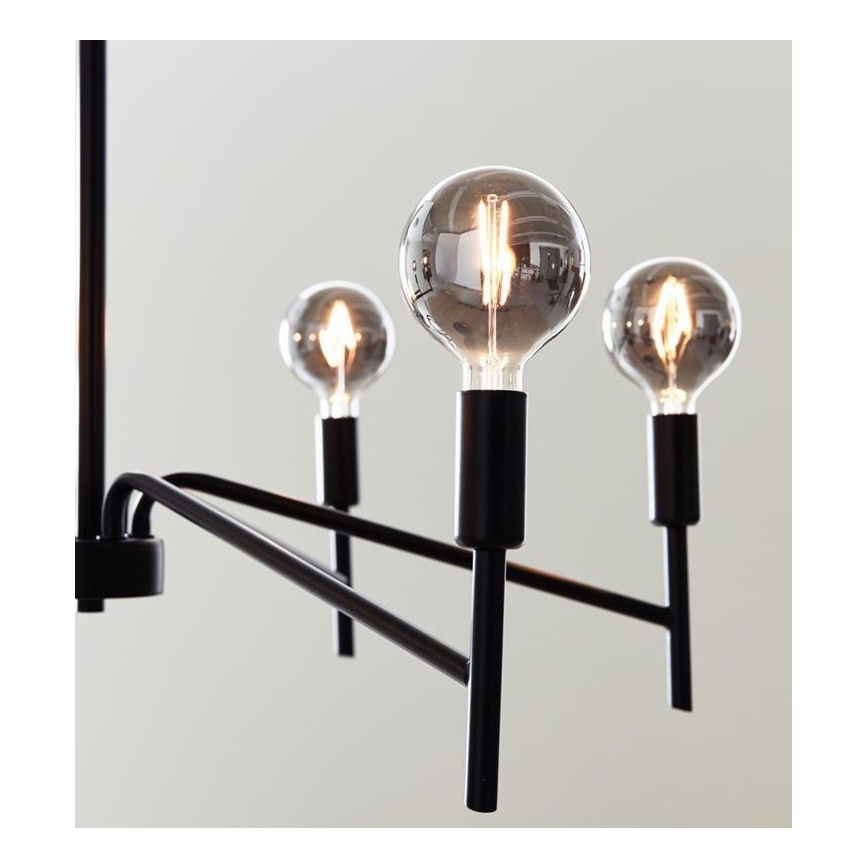 Markslöjd 108209 - Luster na sajli MONARCH 6xE14/18W/230V crna