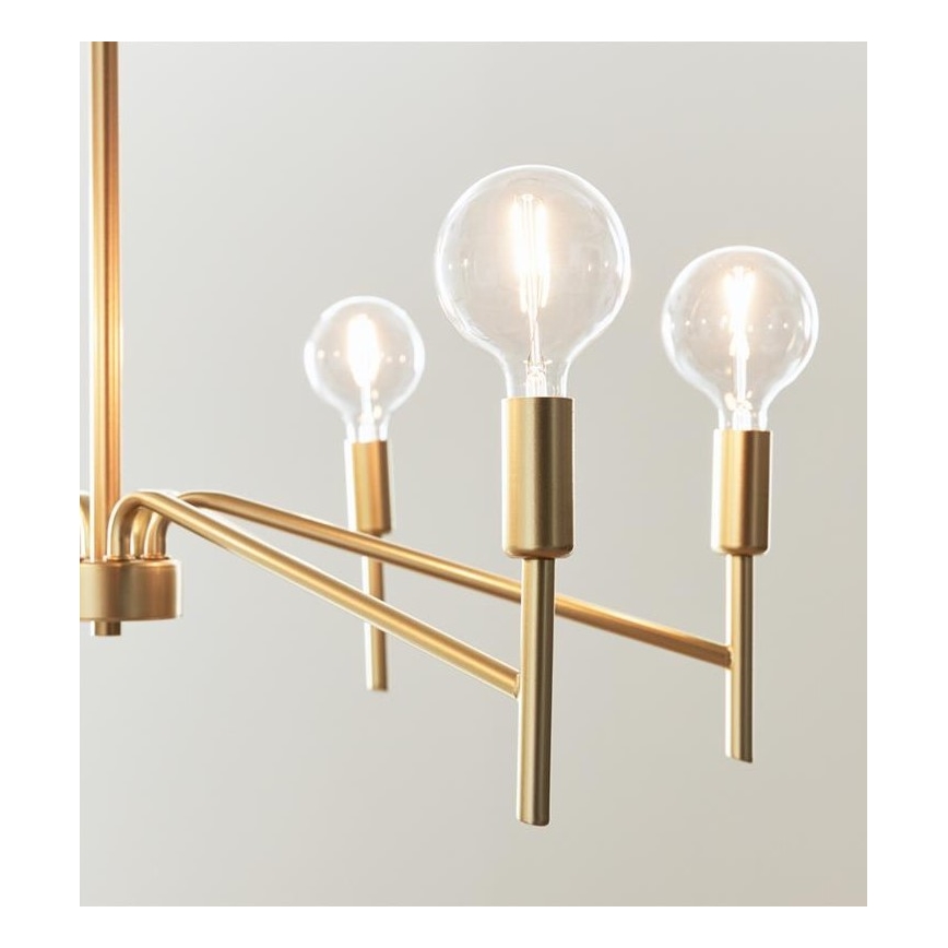 Markslöjd 108210 - Luster na sajli MONARCH 6xE14/18W/230V zlatna