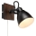 Markslöjd 108211 - Zidna reflektorska svjetiljka NATIVE 1xE14/18W/230V crna/drvo