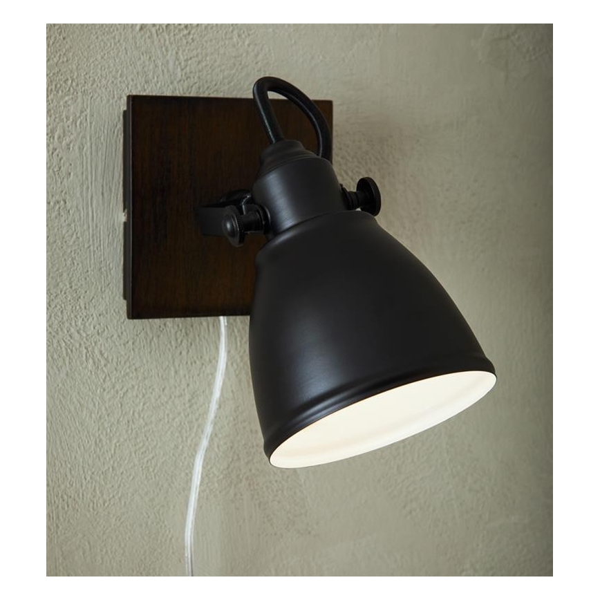 Markslöjd 108211 - Zidna reflektorska svjetiljka NATIVE 1xE14/18W/230V crna/smeđa