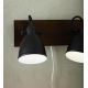 Markslöjd 108213 - Zidna reflektorska svjetiljka NATIVE 2xE14/18W/230V crna/drvo