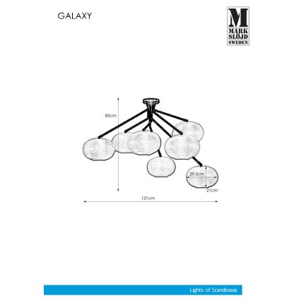 Markslöjd 108216 - Ugradbeni luster GALAXY 7xE27/15W/230V
