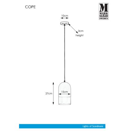 Markslöjd 108225 - Luster na sajli COPE 1xE14/18W/230V