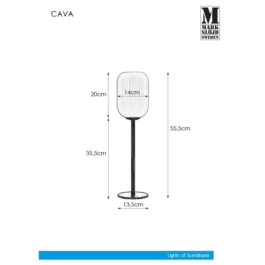 Markslöjd 108251 - Stolna lampa CAVA 1xE14/40W/230V zlatna
