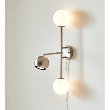 Markslöjd 108256 - Zidna svjetiljka BESIDE 2xG9/20W/230V + 1xGU10/7W/230V mat krom