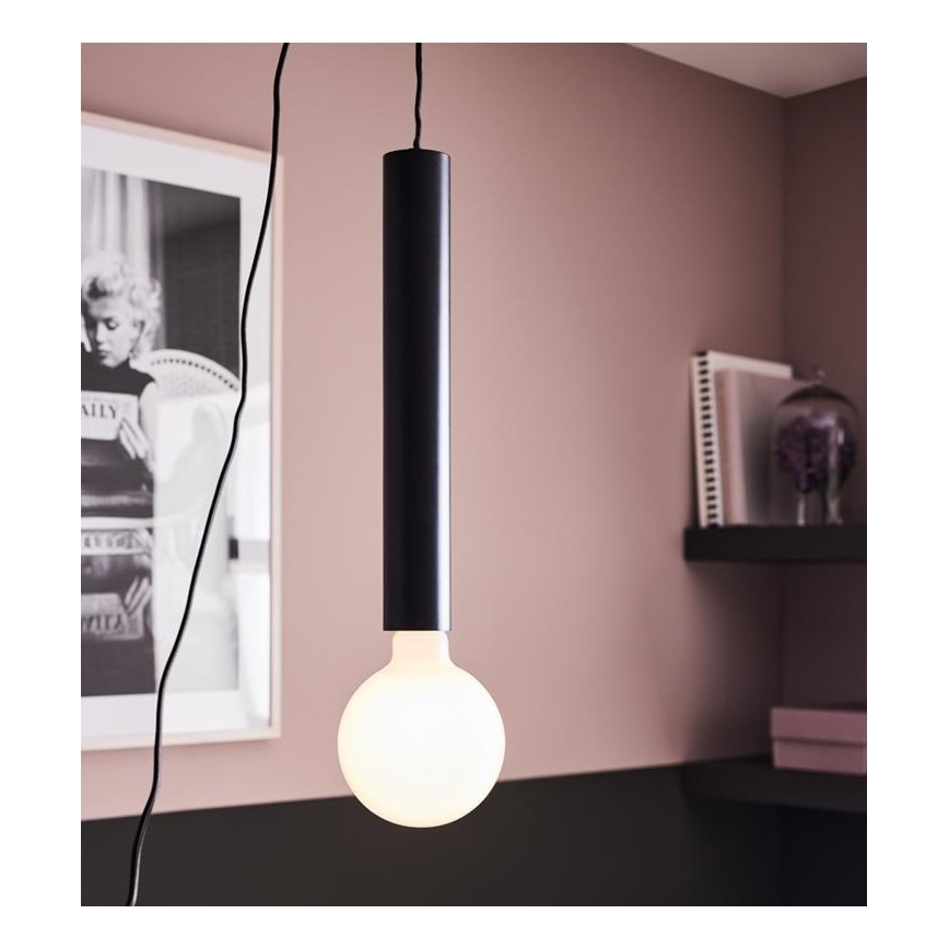 Markslöjd 108260 - Luster na sajli SENCILLO 1xE27/40W/230V crna