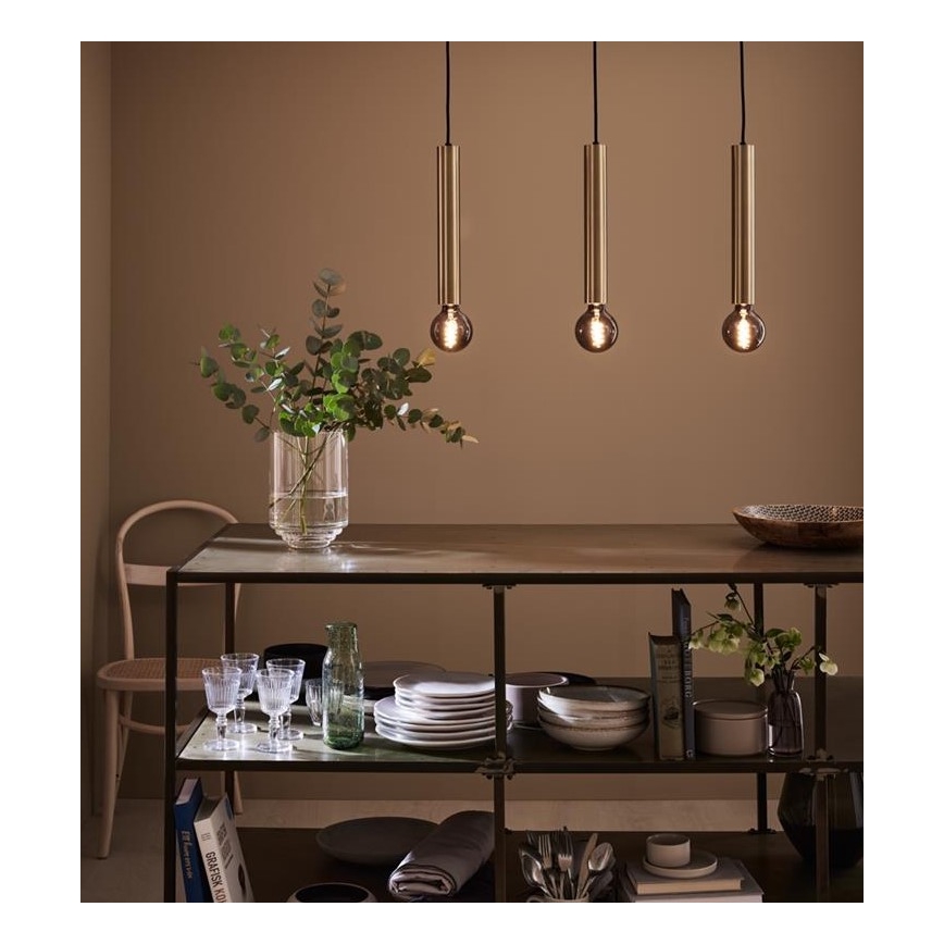 Markslöjd 108261 - Luster na sajli SENCILLO 3xE27/40W/230V zlatna