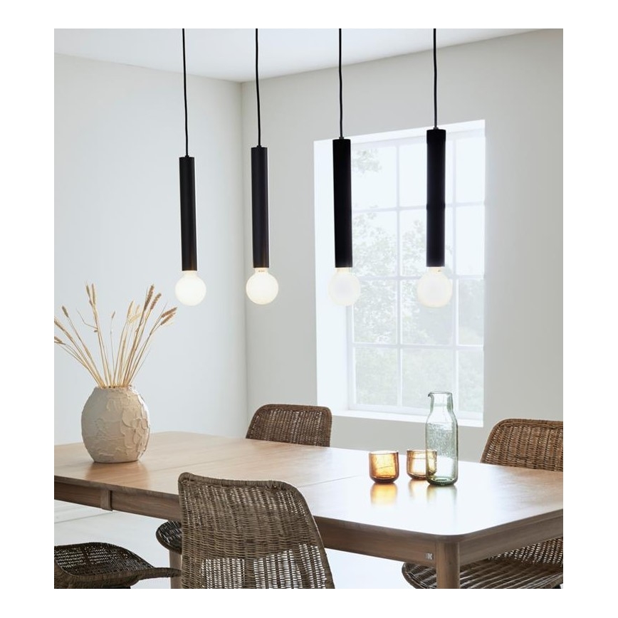 Markslöjd 108264 - Luster na sajli SENCILLO 4xE27/40W/230V crna