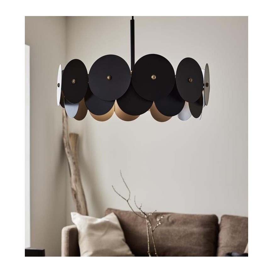Markslöjd 108265 - Luster na sajli VEGAS 3xE27/40W/230V crna