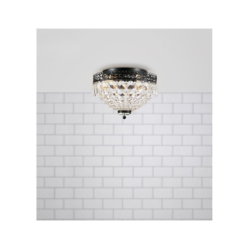 Markslöjd 108424 - Stropna svjetiljka JOLINE 2xE14/40W/230V crna