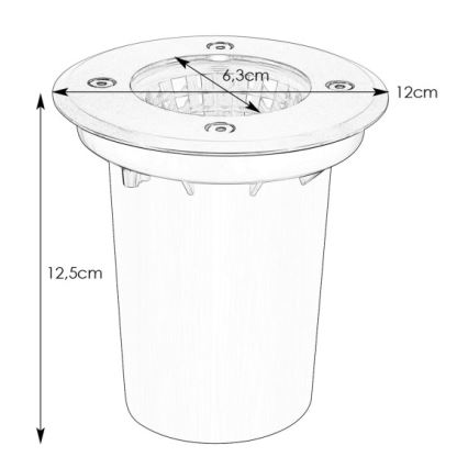 Markslöjd 108537 - LED vanjsko ugradno svjetlo GARDEN24 LED/9W/24V IP44 matirani krom