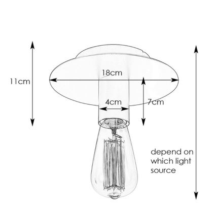 Markslöjd 108541 - Stropna svjetiljka PIATTO 1xE27/40W/230V zlatna