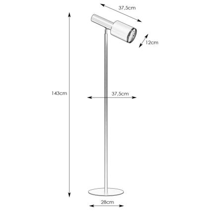 Markslöjd 108542 - Podna lampa OZZY 1xE27/40W/230V crna