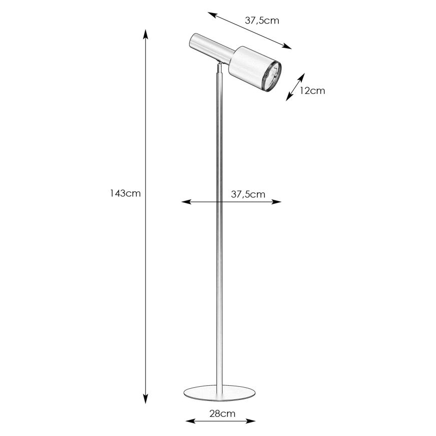 Markslöjd 108542 - Podna lampa OZZY 1xE27/40W/230V crna