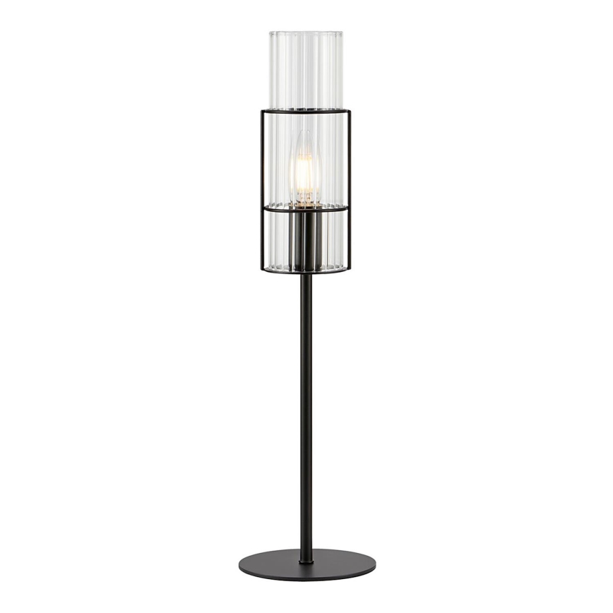 Markslöjd 108555 - Stolna lampa TUBO 1xE14/40W/230V 50 cm crna/prozirna