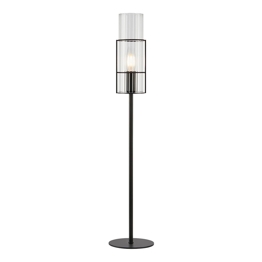 Markslöjd 108556 - Stolna lampa TUBO 1xE14/40W/230V 65 cm crna/prozirna