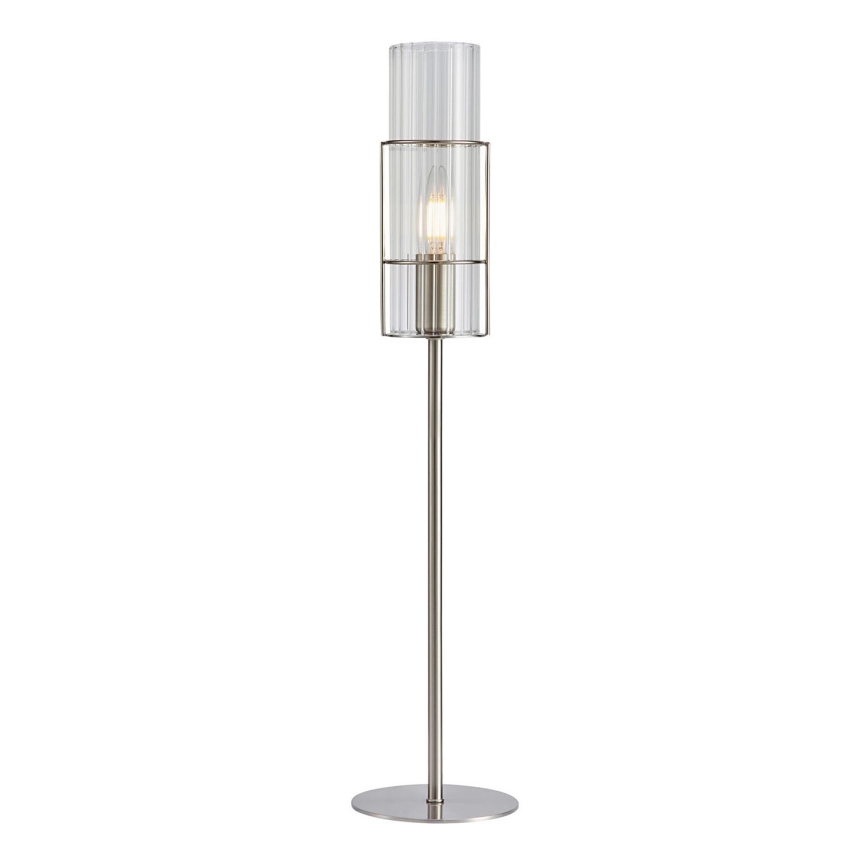 Markslöjd 108558 - Stolna lampa TUBO 1xE14/40W/230V 65 cm sjajni krom/prozirna