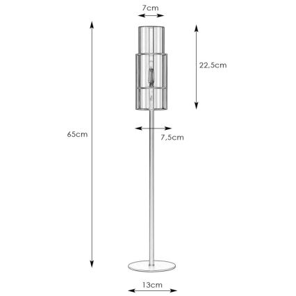 Markslöjd 108560 - Stolna lampa TORCIA 1xE14/40W/230V 65 cm crna