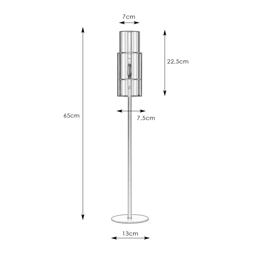 Markslöjd 108560 - Stolna lampa TORCIA 1xE14/40W/230V 65 cm crna