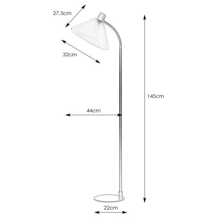 Markslöjd 108568 - Podna lampa MIRA 1xE27/40W/230V crna