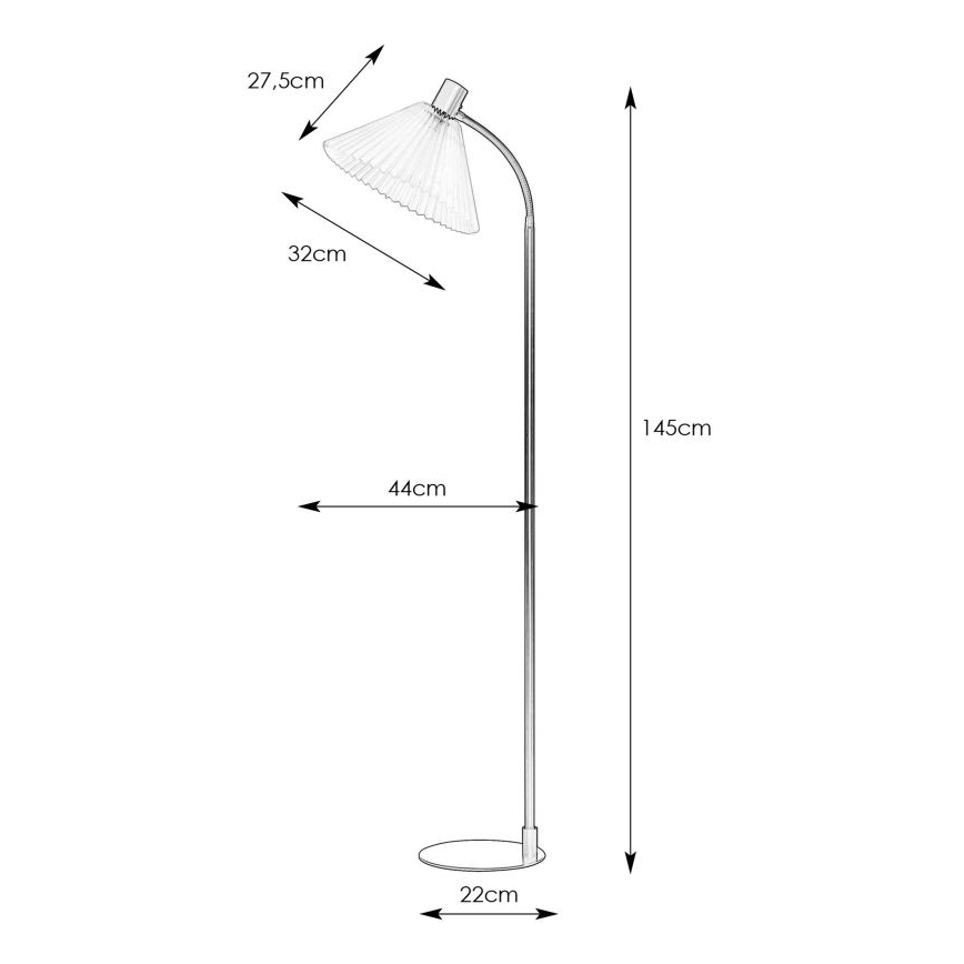 Markslöjd 108568 - Podna lampa MIRA 1xE27/40W/230V crna