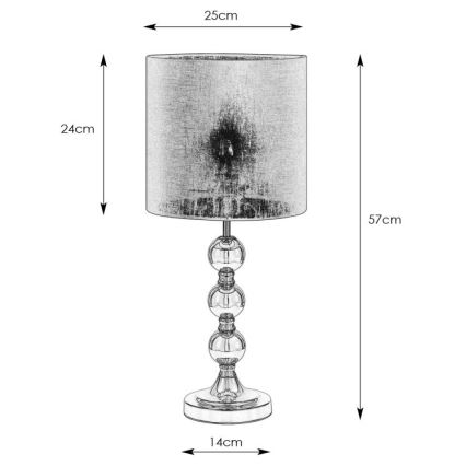 Markslöjd 108574 - Stolna lampa OCTO 1xE27/40W/230V crna/zlatna