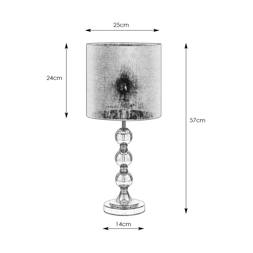 Markslöjd 108575 - Stolna lampa OCTO 1xE27/40W/230V bež/crna