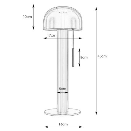 Markslöjd 108576 - Stolna lampa COSTA 2xG9/18W/230V crna/zlatna