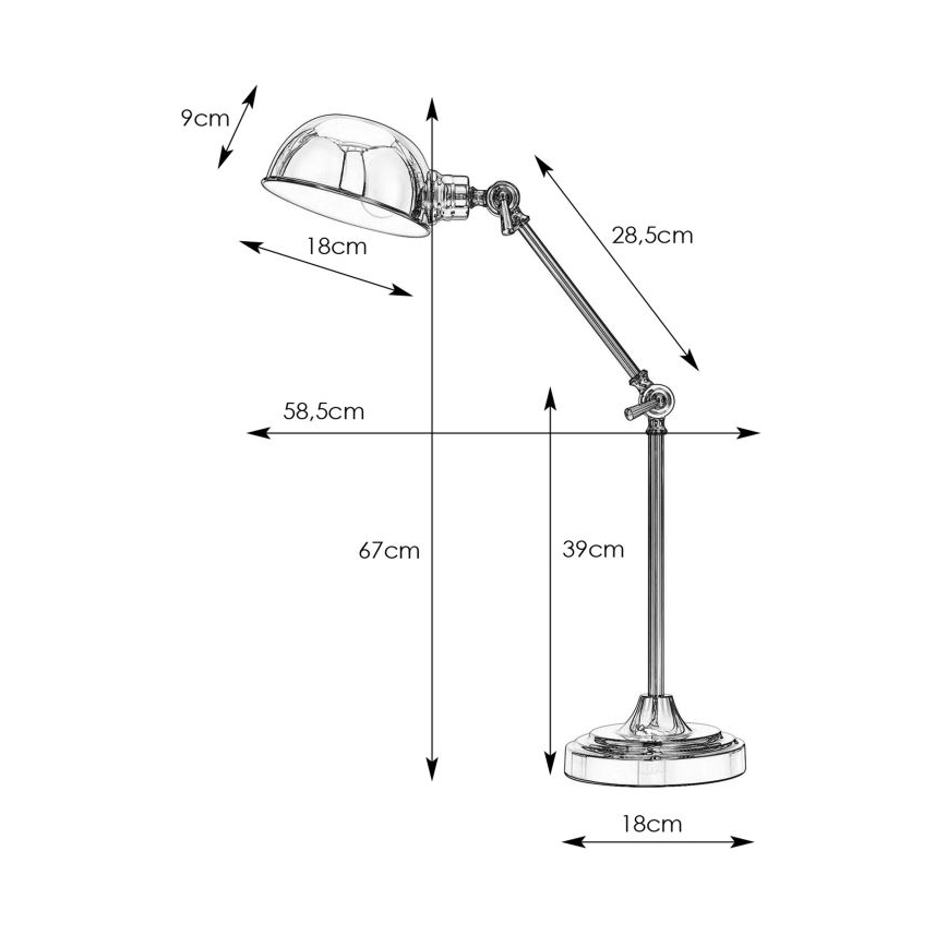 Markslöjd 108584 - Stolna lampa PORTLAND 1xE27/40W/230V crna