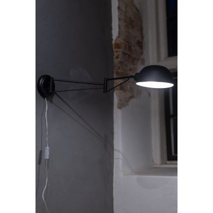 Markslöjd 108587 - Zidna lampa PORTLAND 1xE27/40W/230V crna