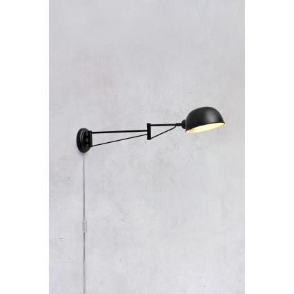 Markslöjd 108587 - Zidna lampa PORTLAND 1xE27/40W/230V crna