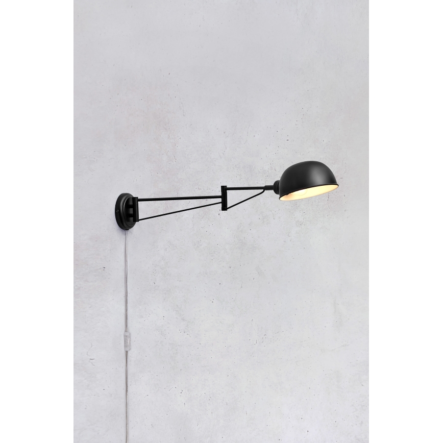 Markslöjd 108587 - Zidna lampa PORTLAND 1xE27/40W/230V crna
