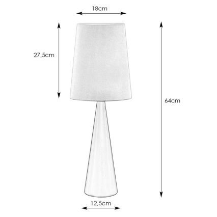 Markslöjd 108597 - Stolna lampa CONUS 1xE14/40W/230V bijela/crna