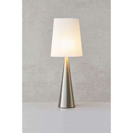 Markslöjd 108624 - Stolna lampa CONUS 1xE14/40W/230V bijela/mat krom