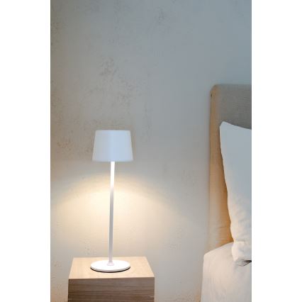 Markslöjd 108654 - LED punjiva lampa s prigušivanjem FIORE LED/2W/5V IP44 38 cm bijela