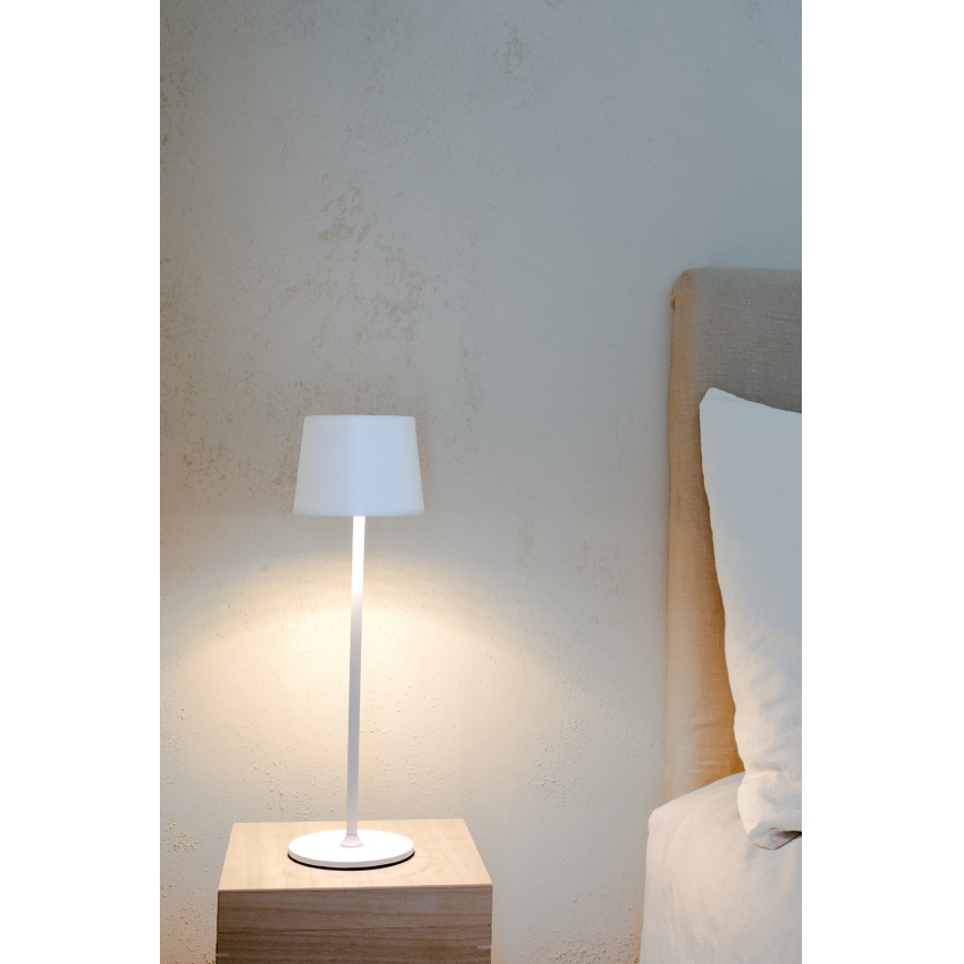 Markslöjd 108654 - LED punjiva lampa s prigušivanjem FIORE LED/2W/5V IP44 38 cm bijela